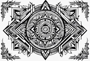 Simple Aztec tribal tattoo idea