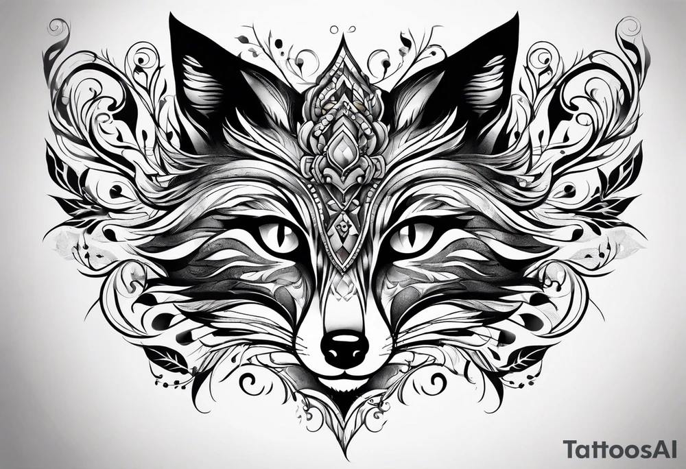 fox eyes tattoo idea