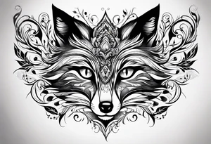 fox eyes tattoo idea