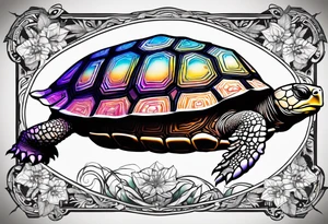 Tortoise with background tattoo idea