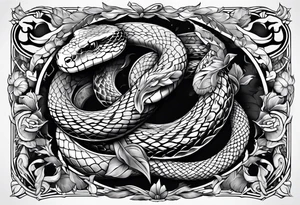 snake with dagger tattoo idea