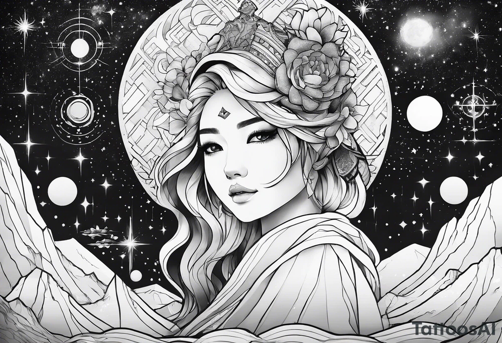 galaxy tattoo idea