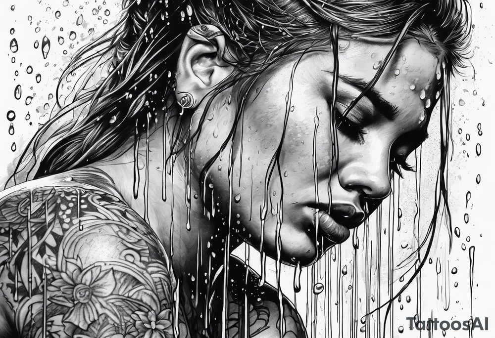 a shower that rains cold water
no person tattoo idea