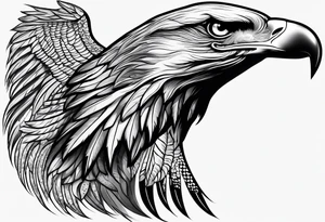 supper  flying eagle tattoo idea