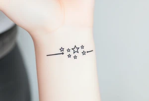 Aquarius elegant stars tattoo idea