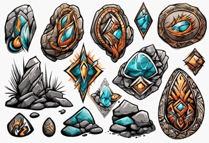 Rocks tattoo idea
