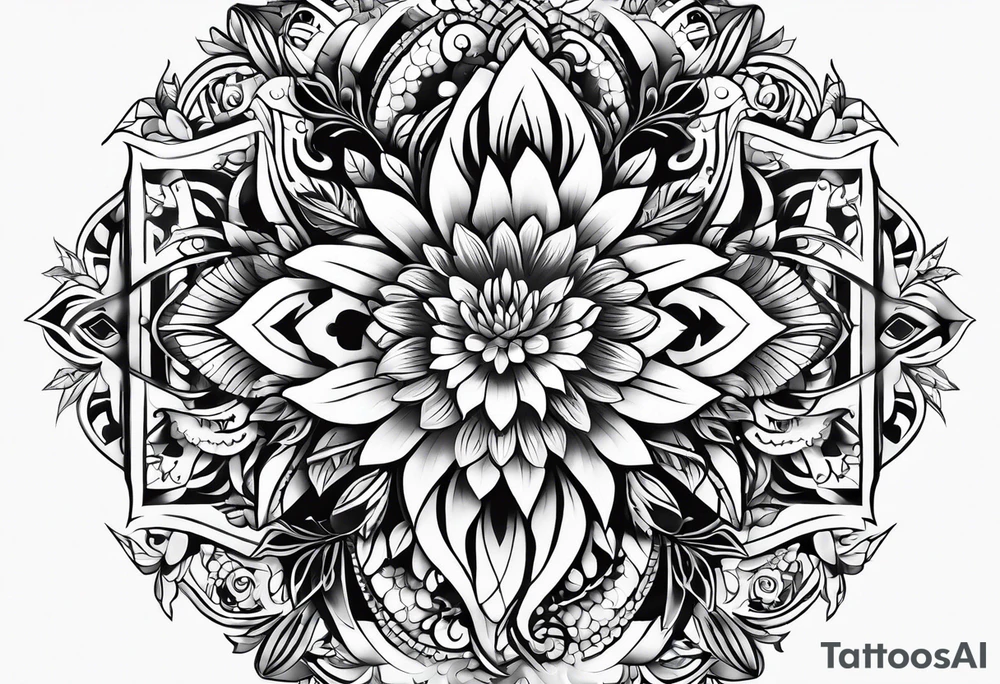 маска они с цветами tattoo idea