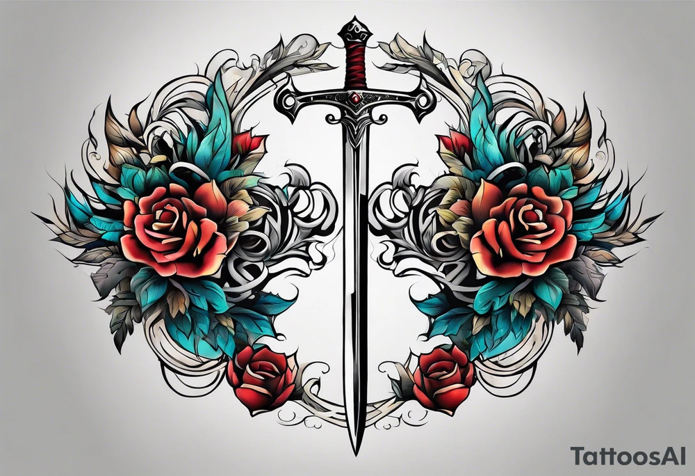 A sword made of nothing tattoo idea