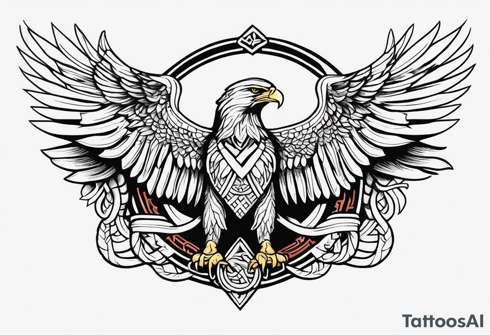 Slavic eagle carrying a snake tattoo idea