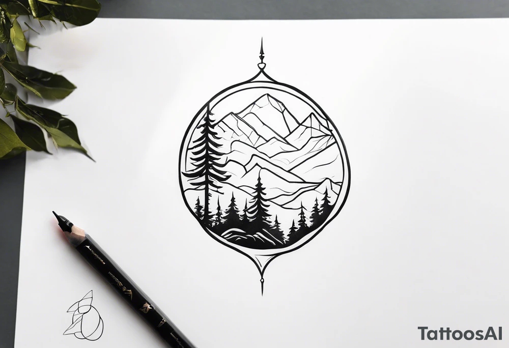 Kazhak inspired tattoo idea for a small tattoo, outdoors-y themed tattoo idea