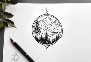 Kazhak inspired tattoo idea for a small tattoo, outdoors-y themed tattoo idea