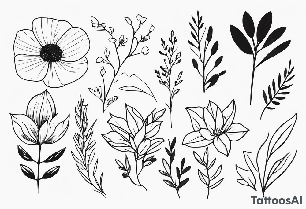 simple nature/floral tattoo for arm tattoo idea