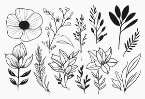 simple nature/floral tattoo for arm tattoo idea