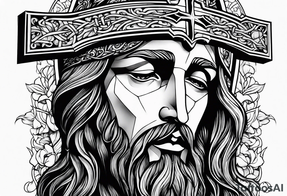 Jesus on the cross tattoo idea