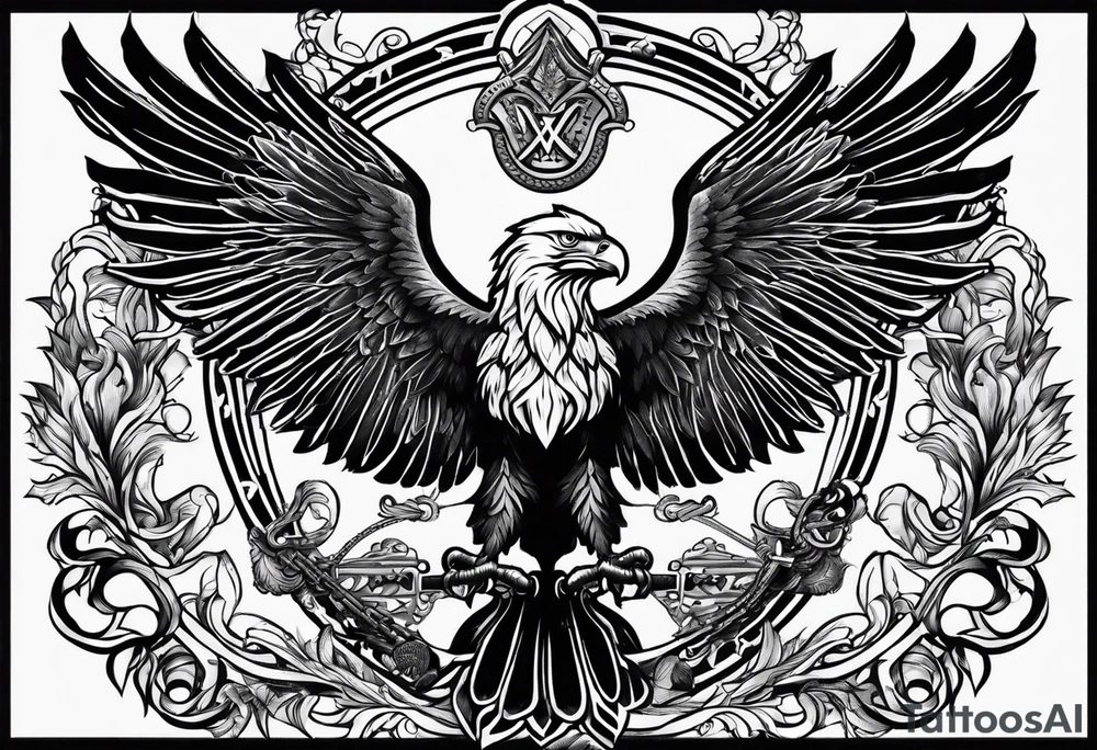 Double headed eagle tattoo idea