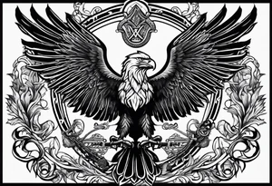 Double headed eagle tattoo idea