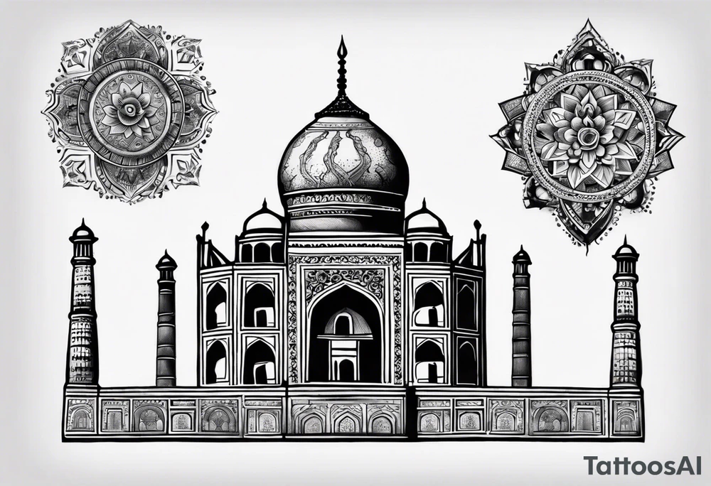 Taj Mahal tattoo idea