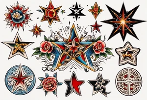 traditional Star tattoo tattoo idea