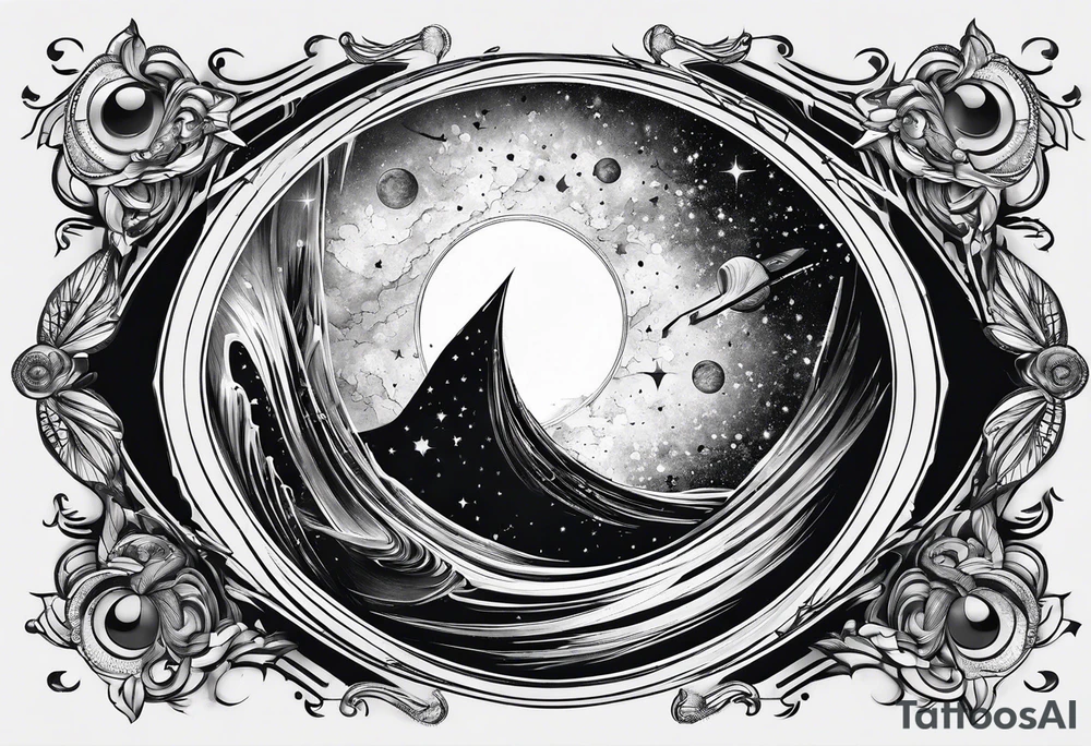 black hole tattoo idea