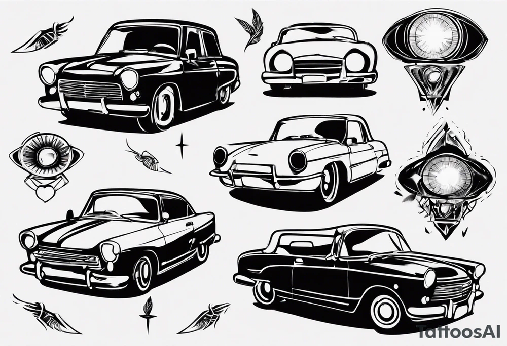 car headlights tattoo idea