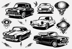 car headlights tattoo idea