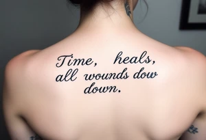 Time heals all wounds down tattoo idea