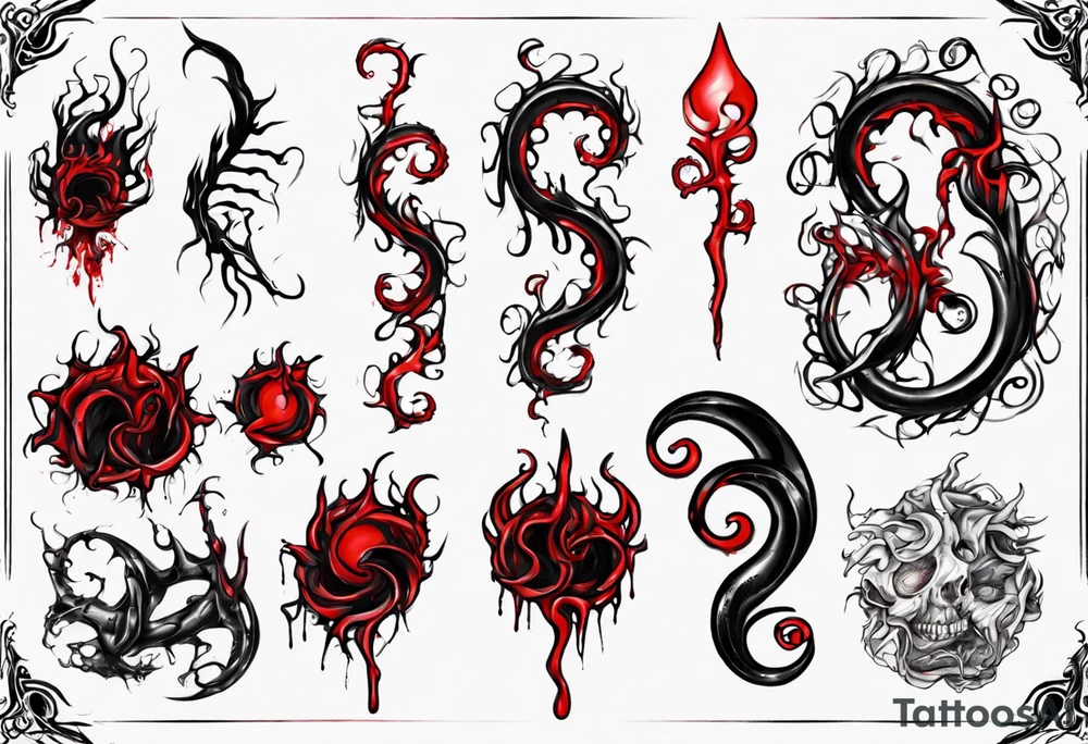 Blood
Tendril
Red
Black
Corruption tattoo idea