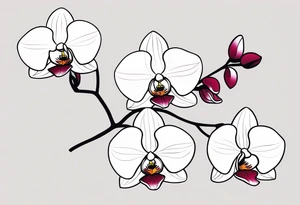 orchids tattoo idea