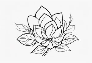 Flower paw print tattoo idea