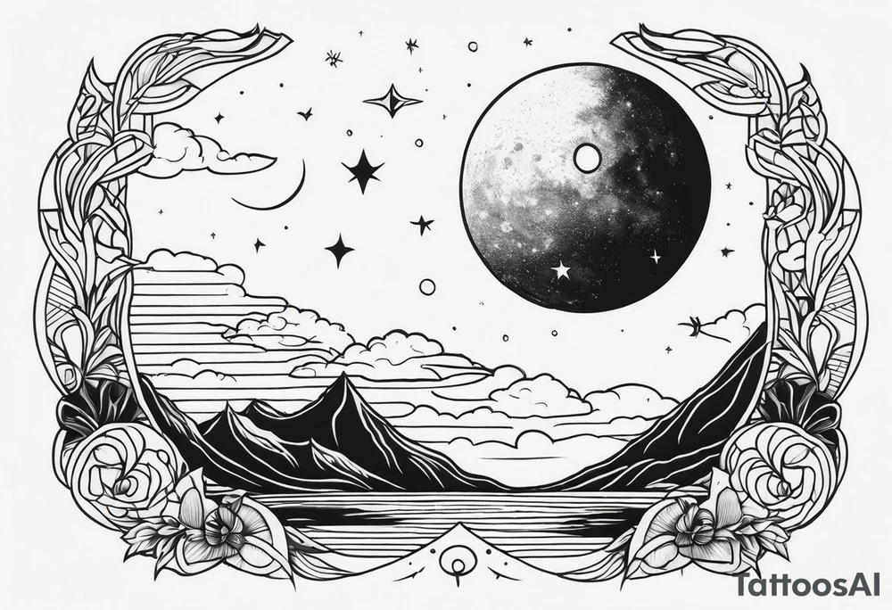 sacred moon tattoo idea