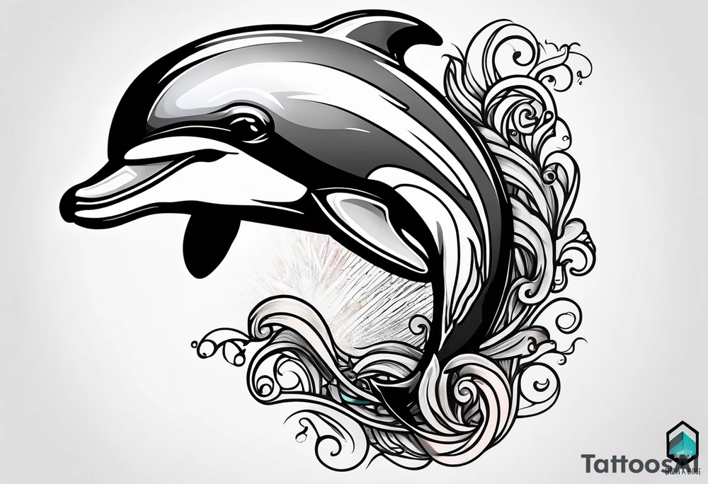 dolphin logo tattoo idea