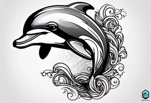 dolphin logo tattoo idea
