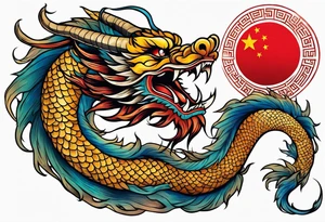 chinese dragon tattoo idea
