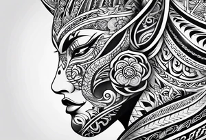 japanese and maori tattoo tattoo idea