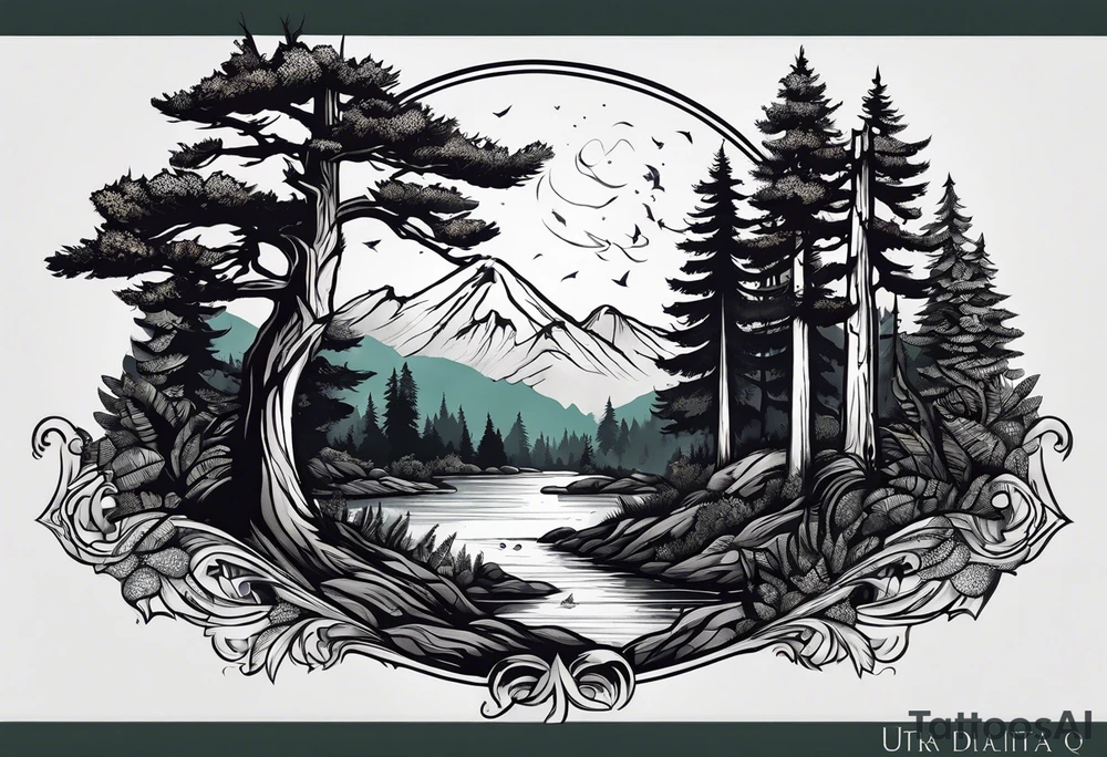 Forest tattoo idea