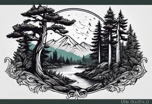Forest tattoo idea