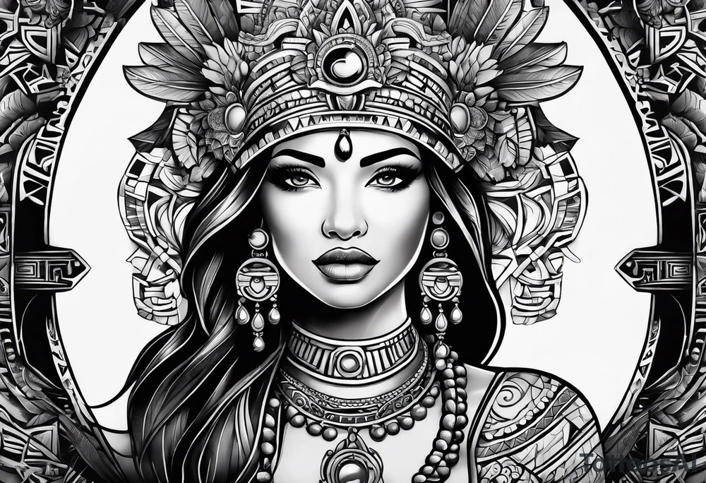 Mayan princess tattoo idea