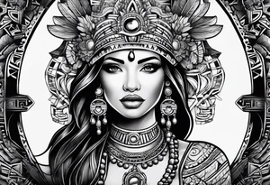 Mayan princess tattoo idea