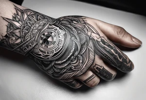 Cyber hand tattoo idea