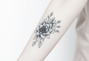 Large floral design tattoo idea