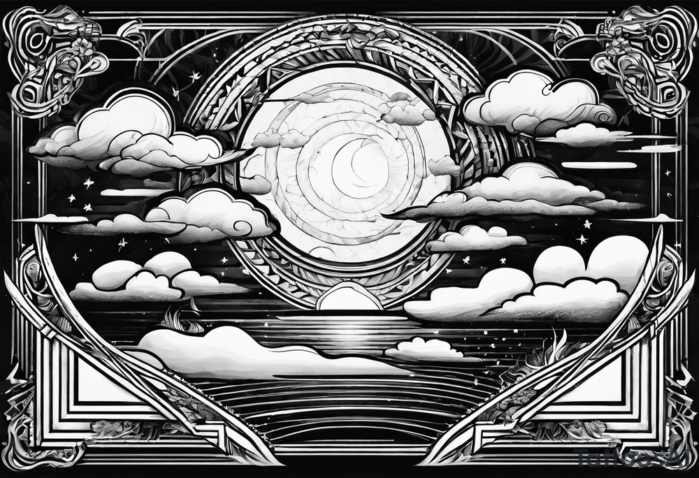 wispy clouds tattoo idea