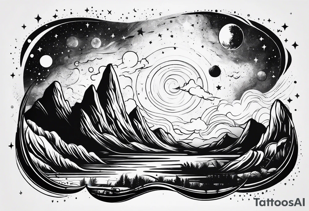 milky way galaxy tattoo idea