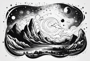 milky way galaxy tattoo idea