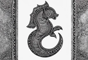 strength, small, Khachkar ,  elegant, lengthy, pisces tattoo idea