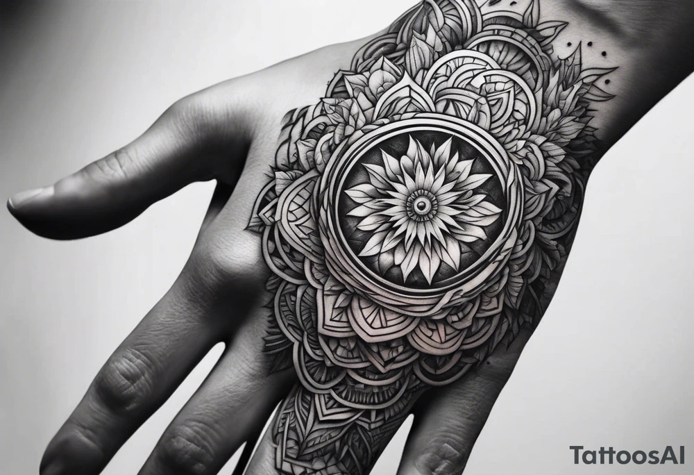 Hands morphing into roots tattoo idea