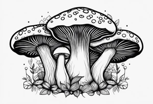 Charming Mushroom tattoo idea