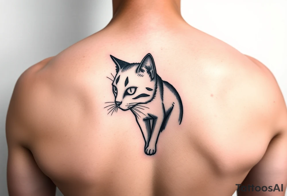 black cat tattoo idea