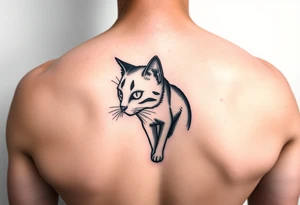 black cat tattoo idea