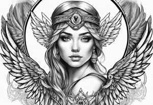 Halo and wings tattoo idea