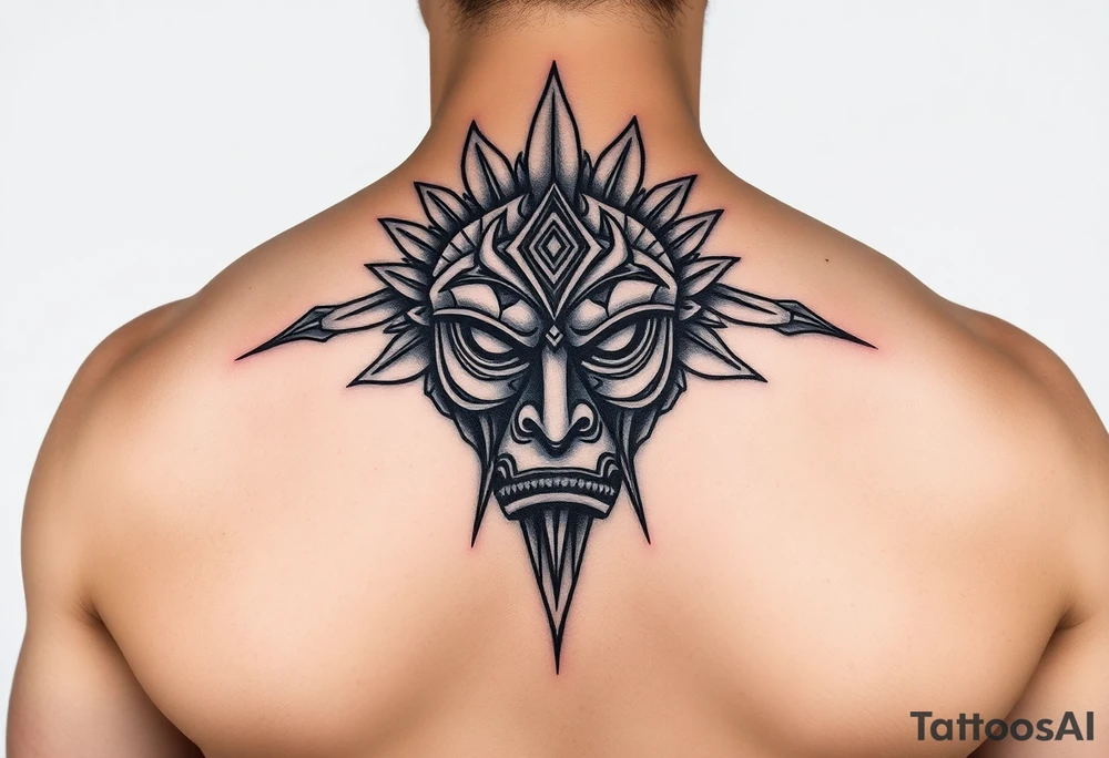 african mask tattoo idea